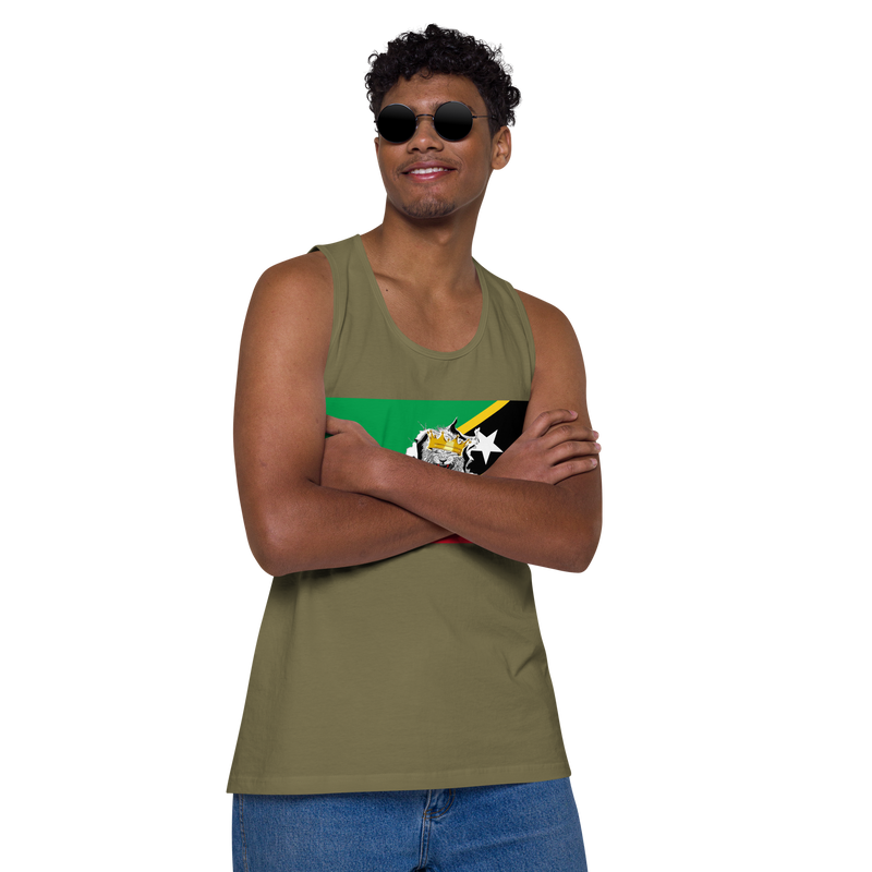 West Indian Lion of Judah Men’s premium tank top