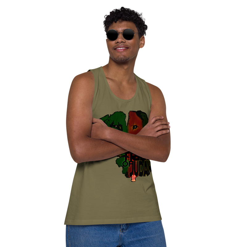Tribe Of Judah Lion Design Men’s premium tank top