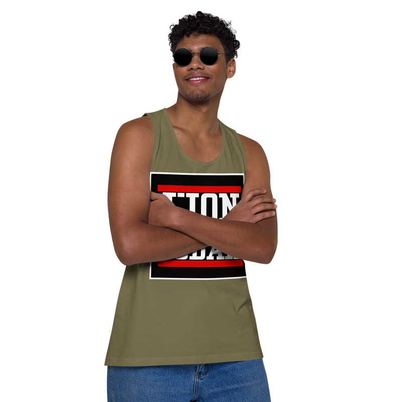 Lion of Judah logo Design Men’s premium tank top