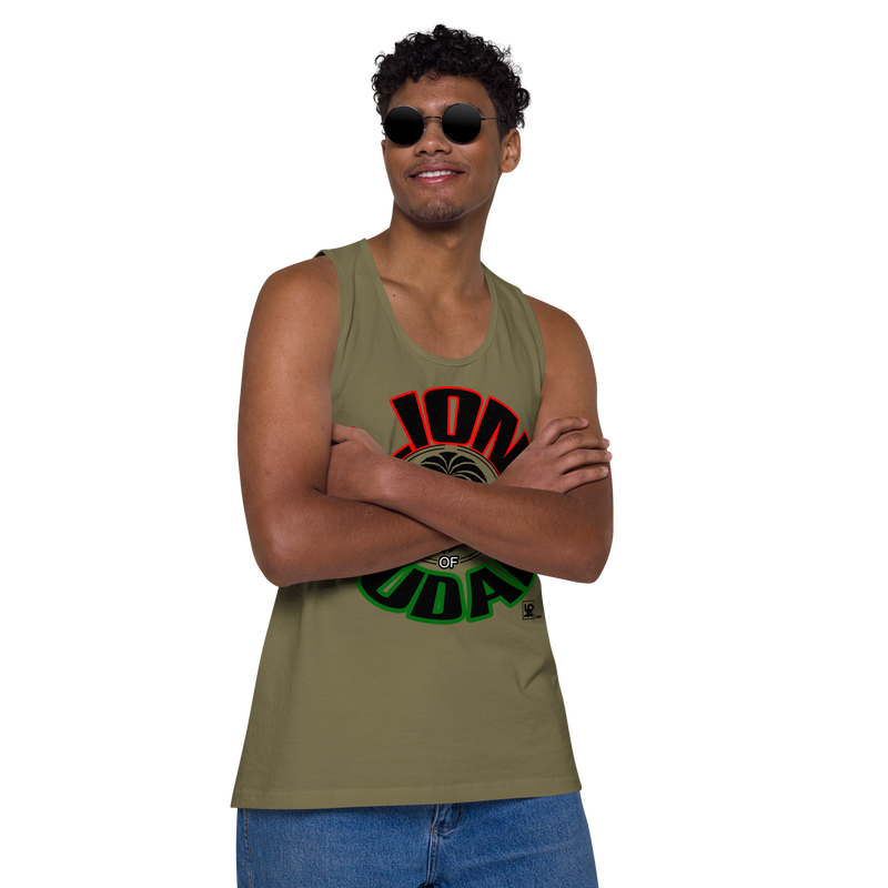 Lion Of Judah Design Men’s premium tank top