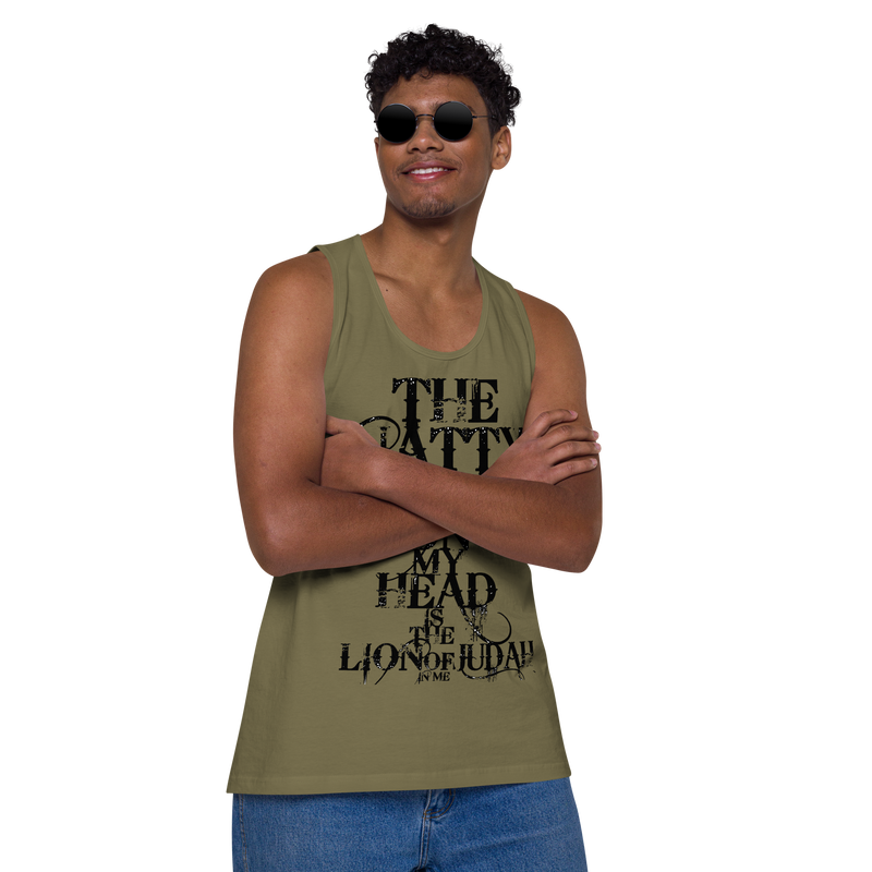 From The Natty Dreadz on my head Lion Of Judah is in me! Men’s premium tank top