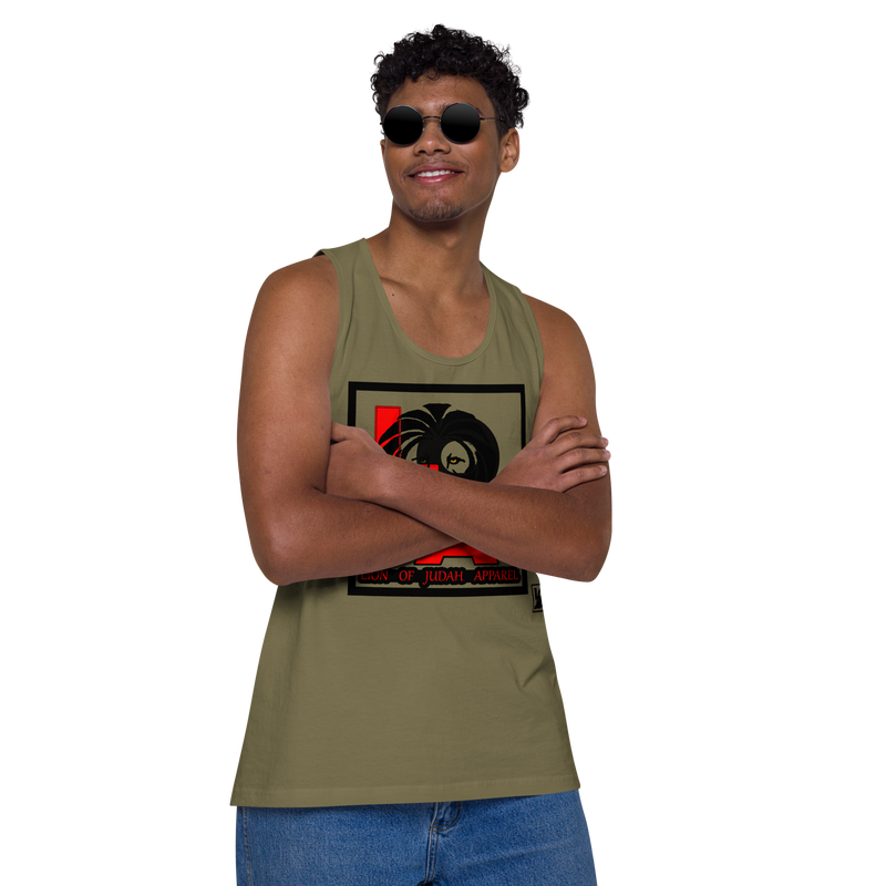 Lion Of Judah (L.O.J.A) Design Men’s Premium Tank Top
