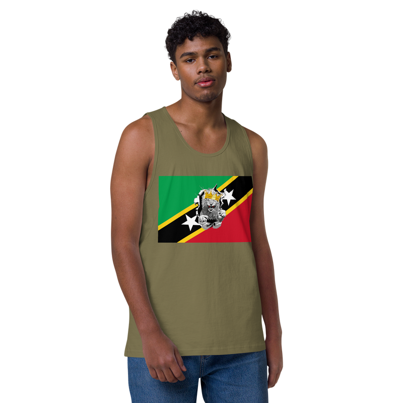 West Indian Lion of Judah Men’s premium tank top