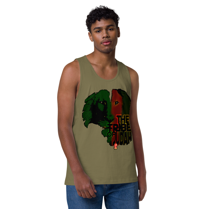 Tribe Of Judah Lion Design Men’s premium tank top