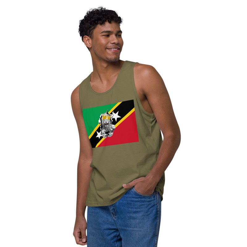 West Indian Lion of Judah Men’s premium tank top