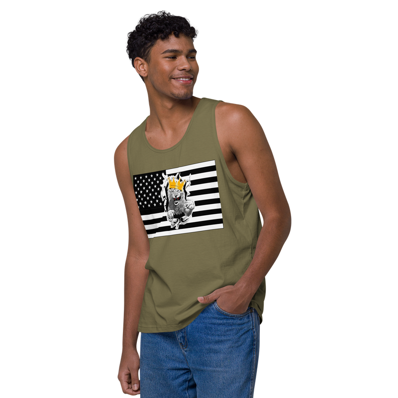 Lion Of Judah Flag Design Men’s premium tank top