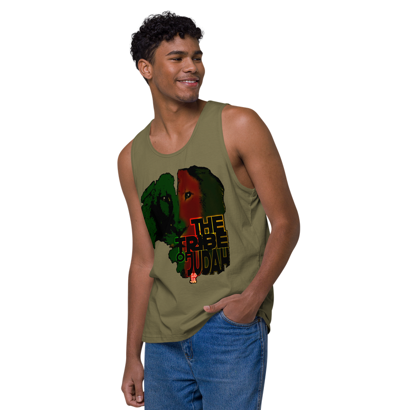Tribe Of Judah Lion Design Men’s premium tank top