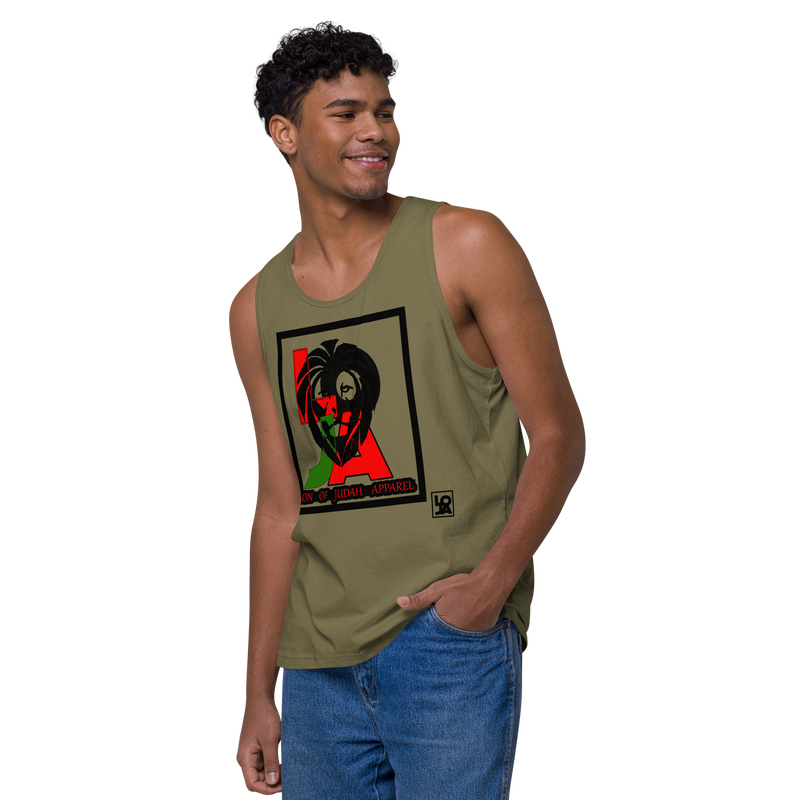 Lion Of Judah (L.O.J.A) Design Men’s Premium Tank Top