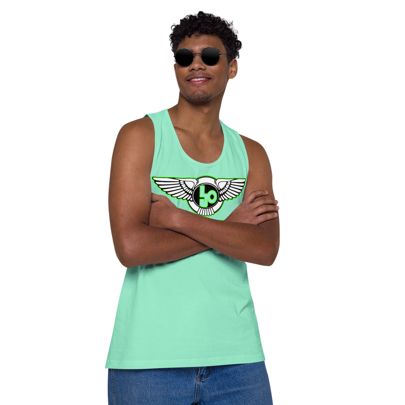 Lion Of Judah Green Design logo Men’s premium tank top