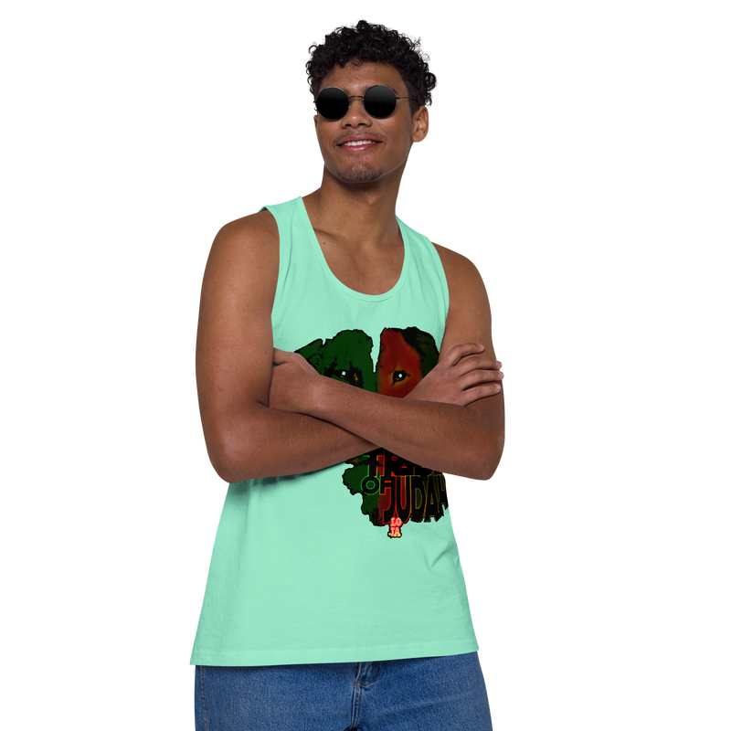 Tribe Of Judah Lion Design Men’s premium tank top