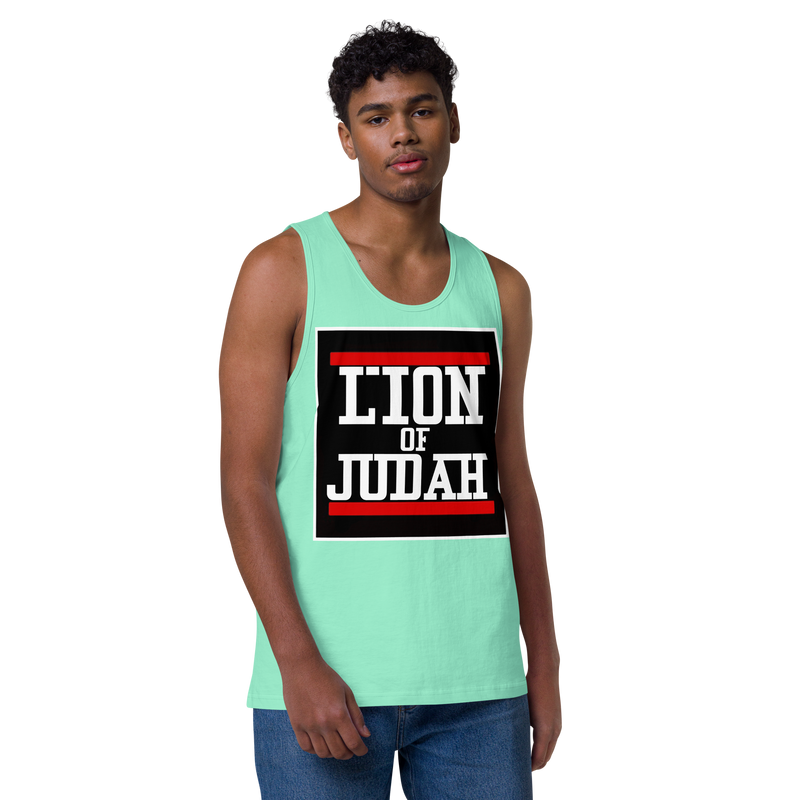 Lion of Judah logo Design Men’s premium tank top