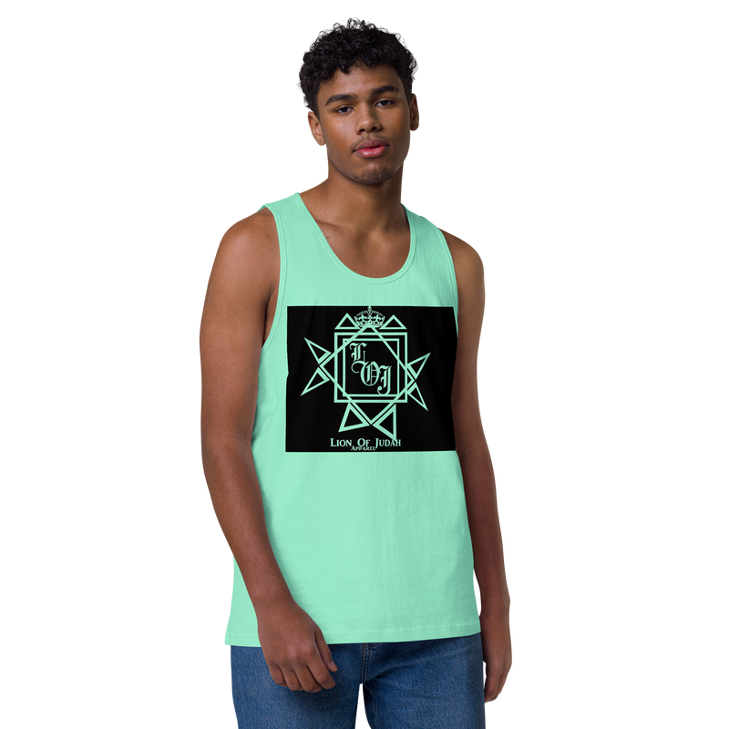 Lion Of Judah Design Men’s premium tank top