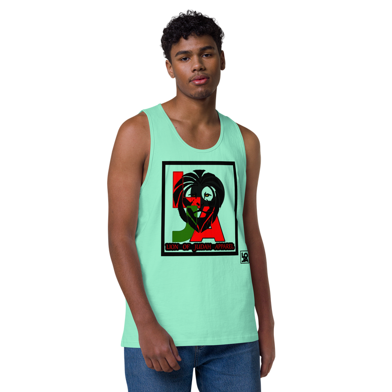 Lion Of Judah (L.O.J.A) Design Men’s Premium Tank Top
