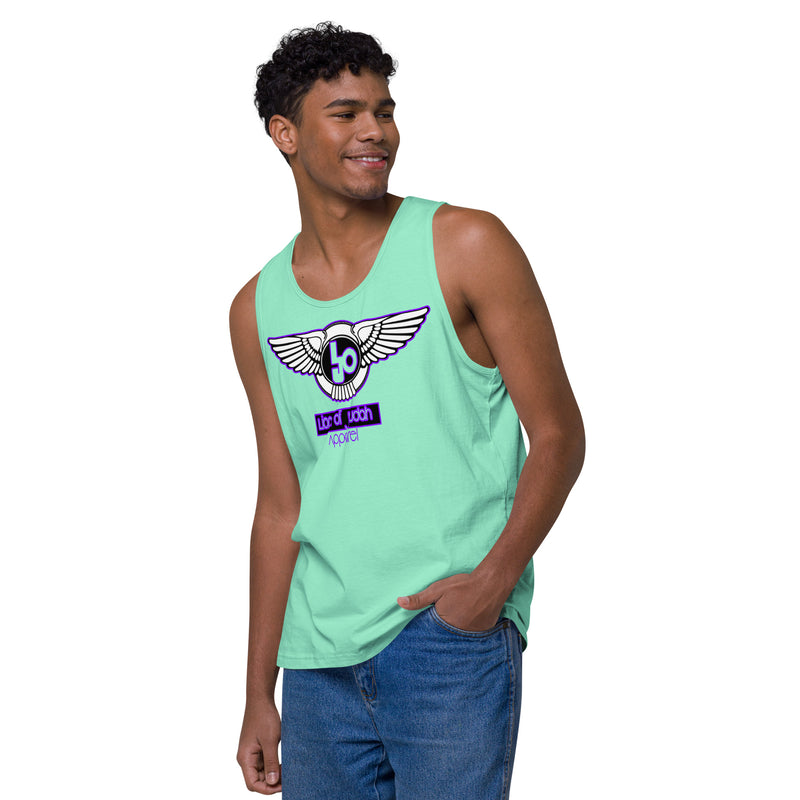 Lion Of Judah Purple Design logo Men’s premium tank top