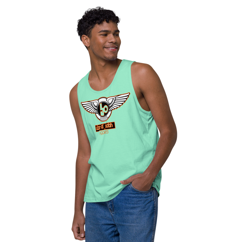 Lion Of Judah Orange Design logo Men’s premium tank top