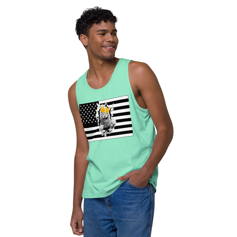 Lion Of Judah Flag Design Men’s premium tank top