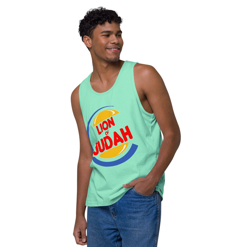 Lion Of Judah (BK) Burger King Spinoff Design Men’s premium tank top