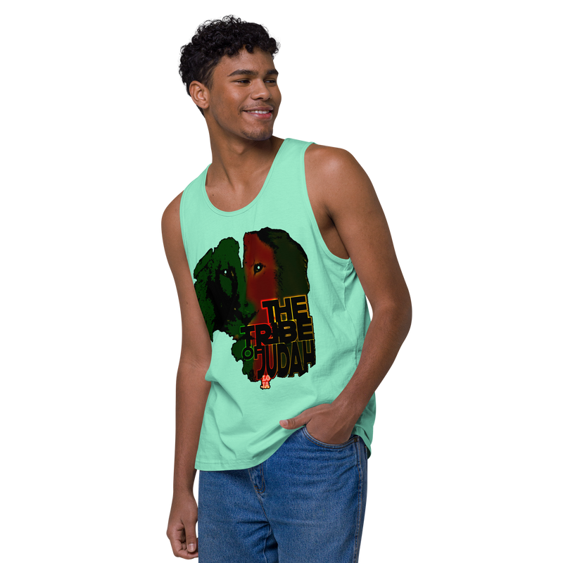 Tribe Of Judah Lion Design Men’s premium tank top