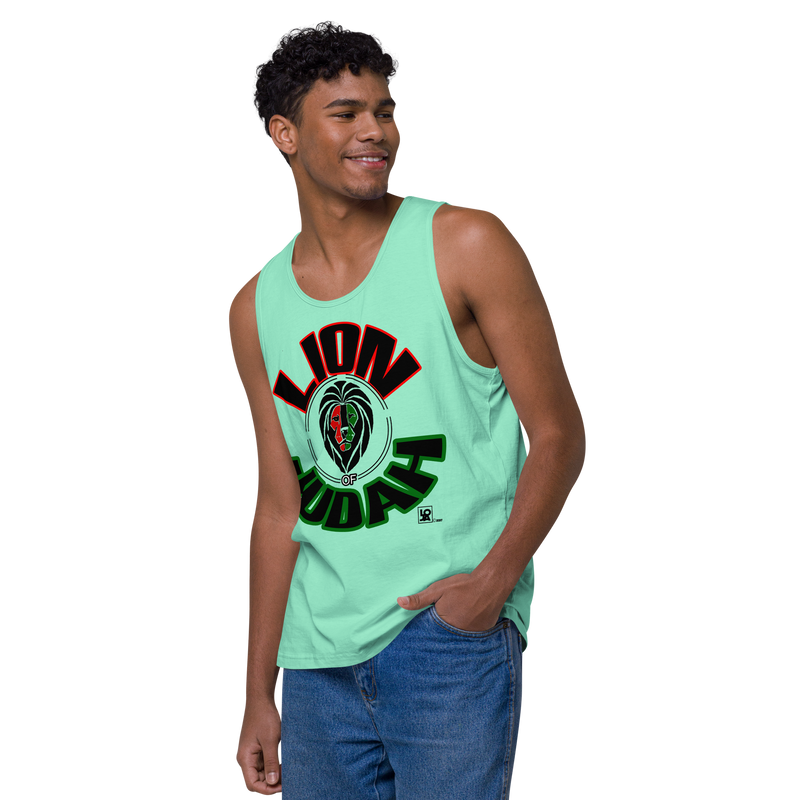 Lion Of Judah Design Men’s premium tank top