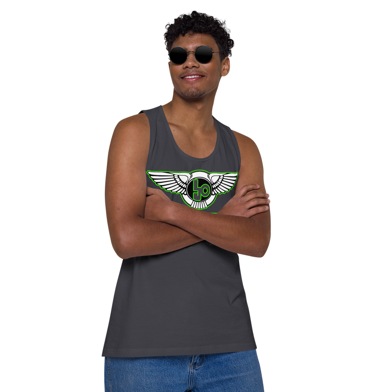 Lion Of Judah Green Design logo Men’s premium tank top