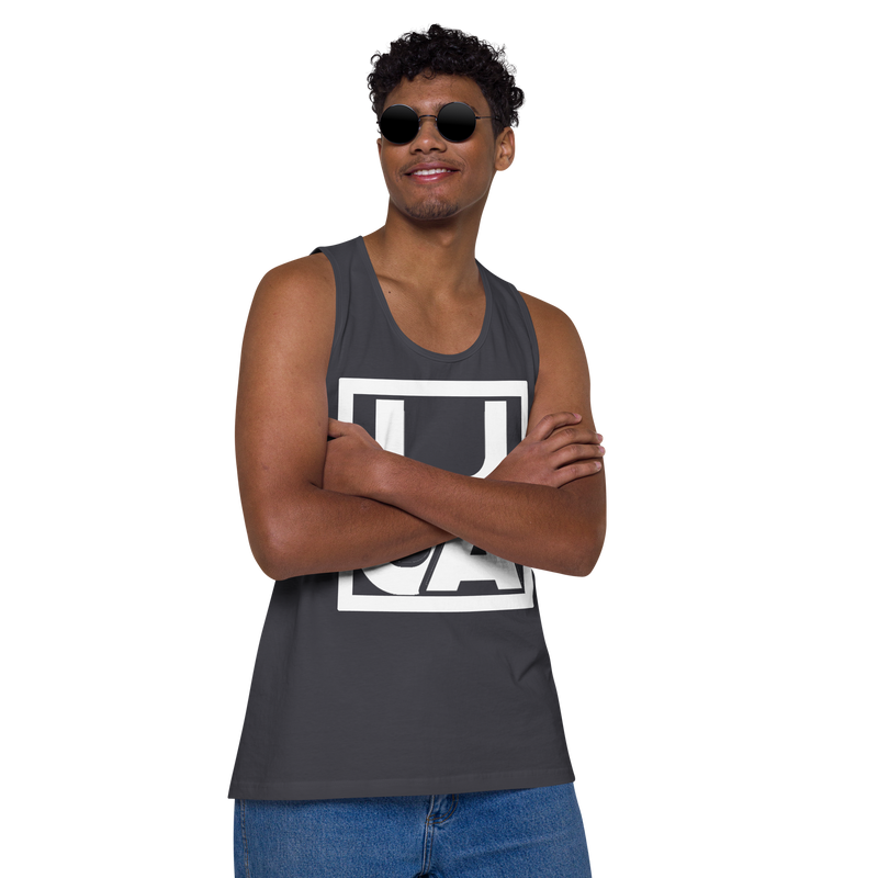 Lion Of Judah Apparel White new logo Men’s Premium Tank Top