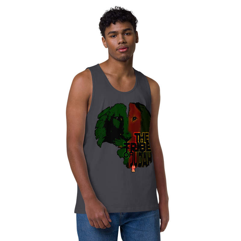 Tribe Of Judah Lion Design Men’s premium tank top
