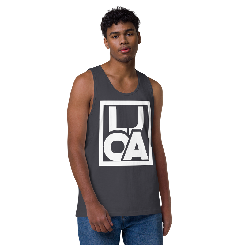 Lion Of Judah Apparel White new logo Men’s Premium Tank Top