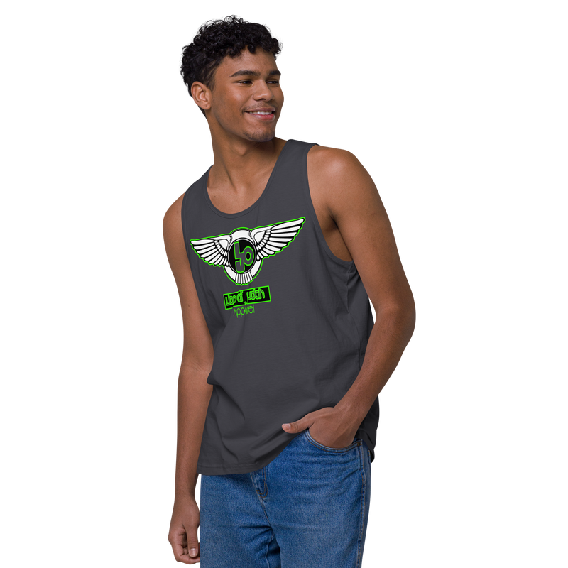 Lion Of Judah Green Design logo Men’s premium tank top