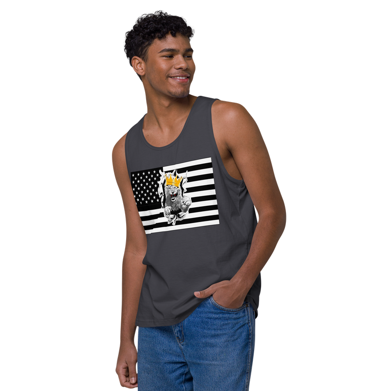 Lion Of Judah Flag Design Men’s premium tank top