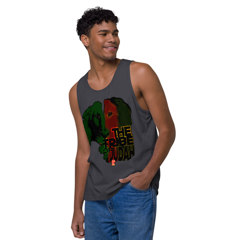 Tribe Of Judah Lion Design Men’s premium tank top