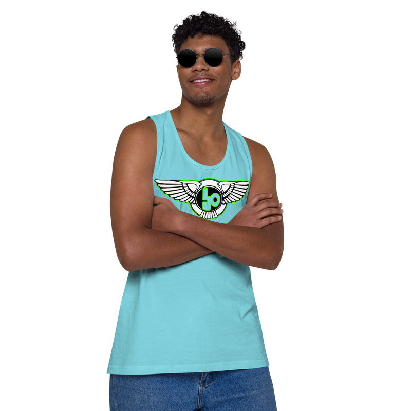 Lion Of Judah Green Design logo Men’s premium tank top