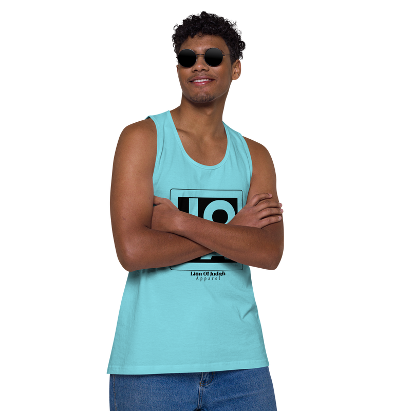Lion Of Judah Apparel Black Design logo Men’s premium tank top