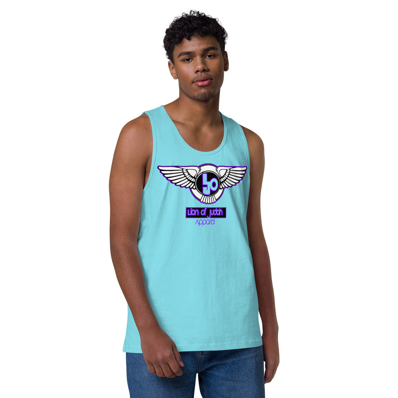 Lion Of Judah Purple Design logo Men’s premium tank top