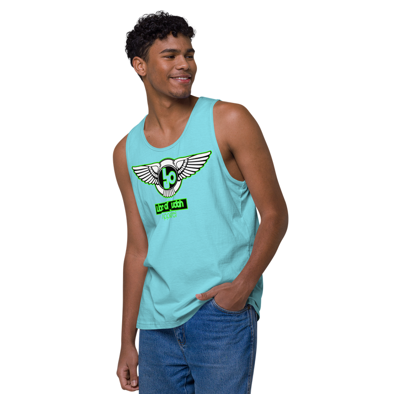 Lion Of Judah Green Design logo Men’s premium tank top