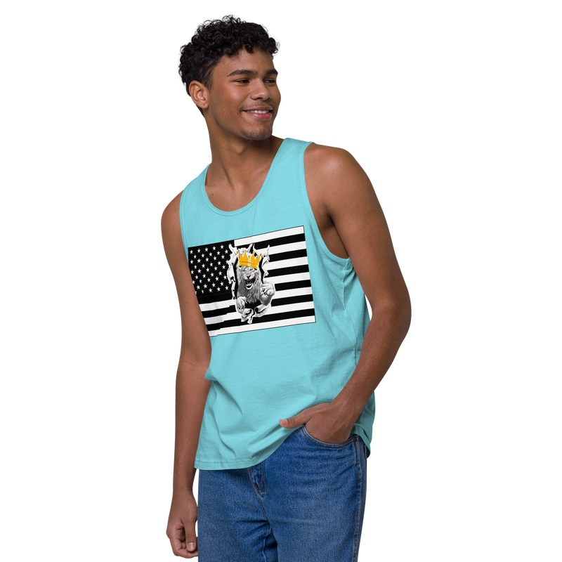Lion Of Judah Flag Design Men’s premium tank top