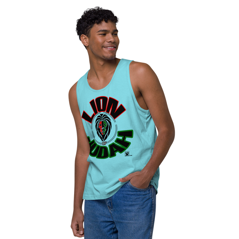 Lion Of Judah Design Men’s premium tank top