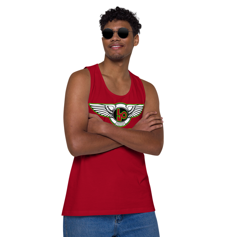 Lion Of Judah Green Design logo Men’s premium tank top