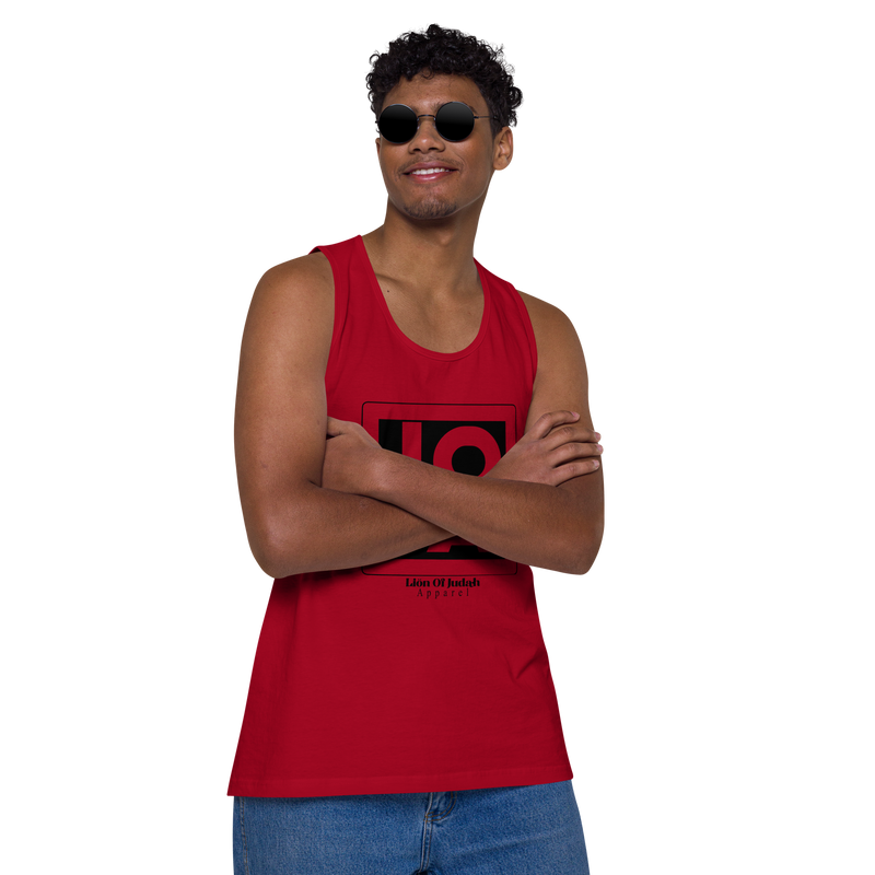 Lion Of Judah Apparel Black Design logo Men’s premium tank top