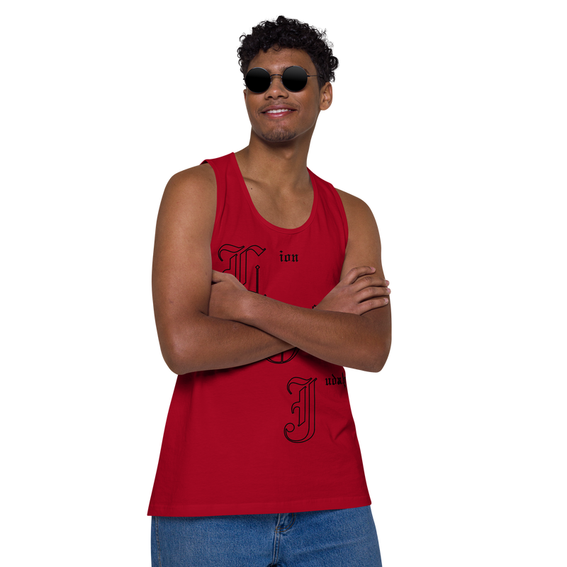 Lion Of Judah letters Design Men’s premium tank top