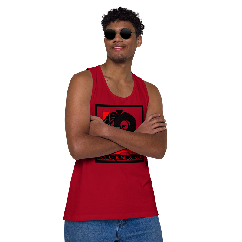 Lion Of Judah (L.O.J.A) Design Men’s Premium Tank Top