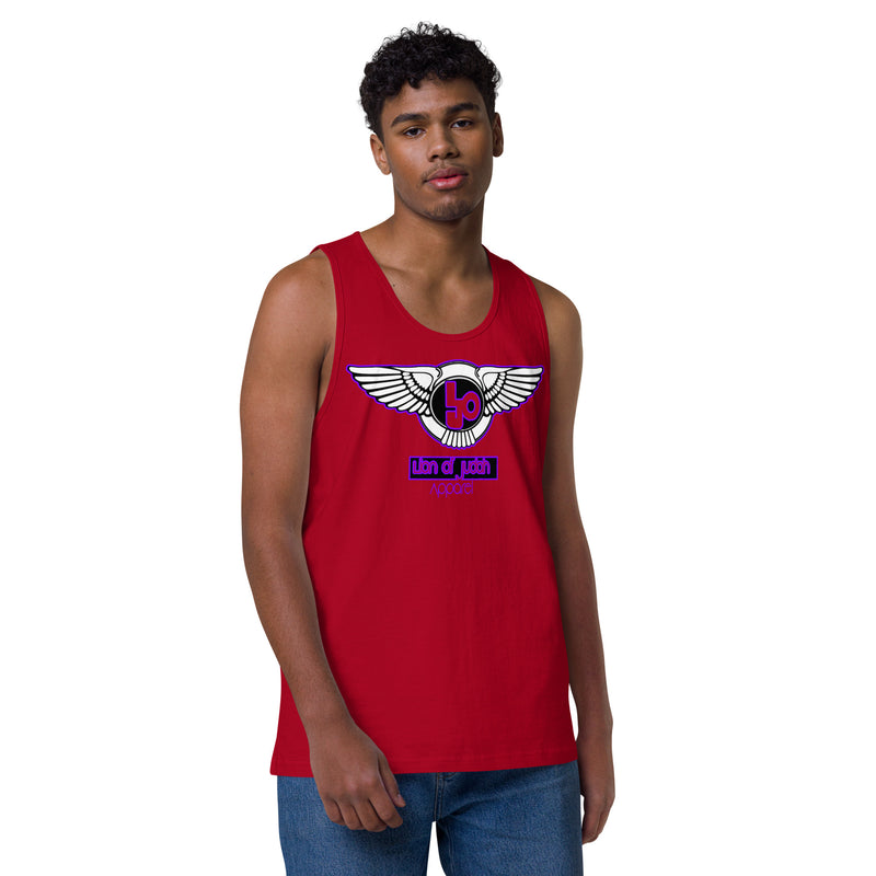Lion Of Judah Purple Design logo Men’s premium tank top