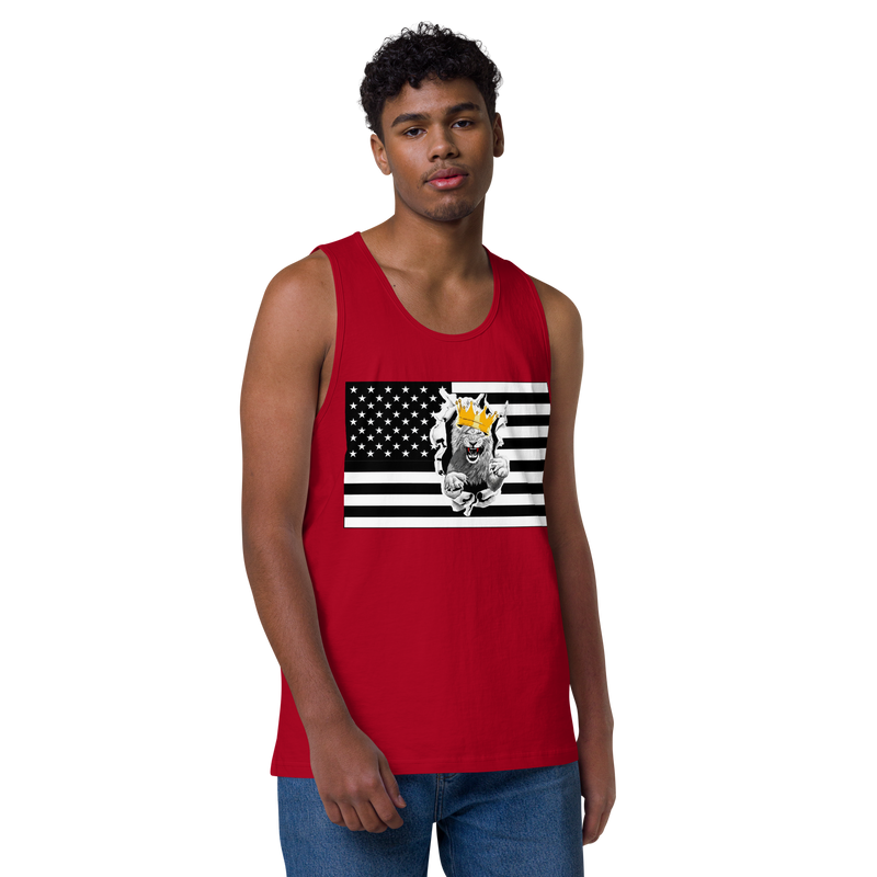 Lion Of Judah Flag Design Men’s premium tank top