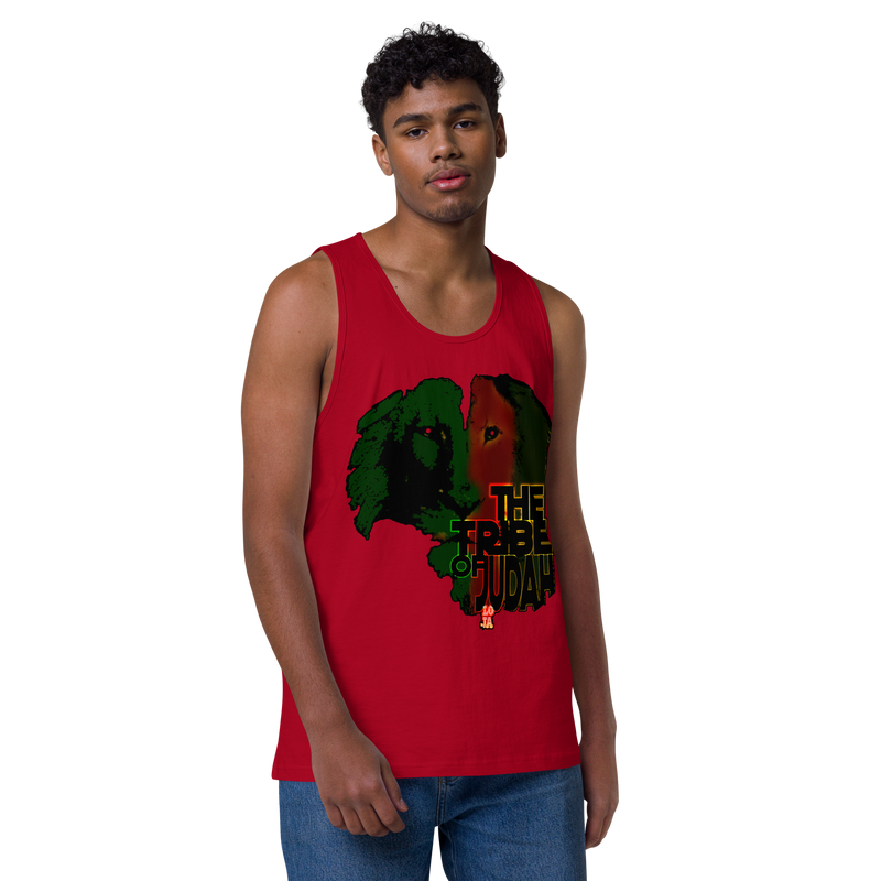 Tribe Of Judah Lion Design Men’s premium tank top