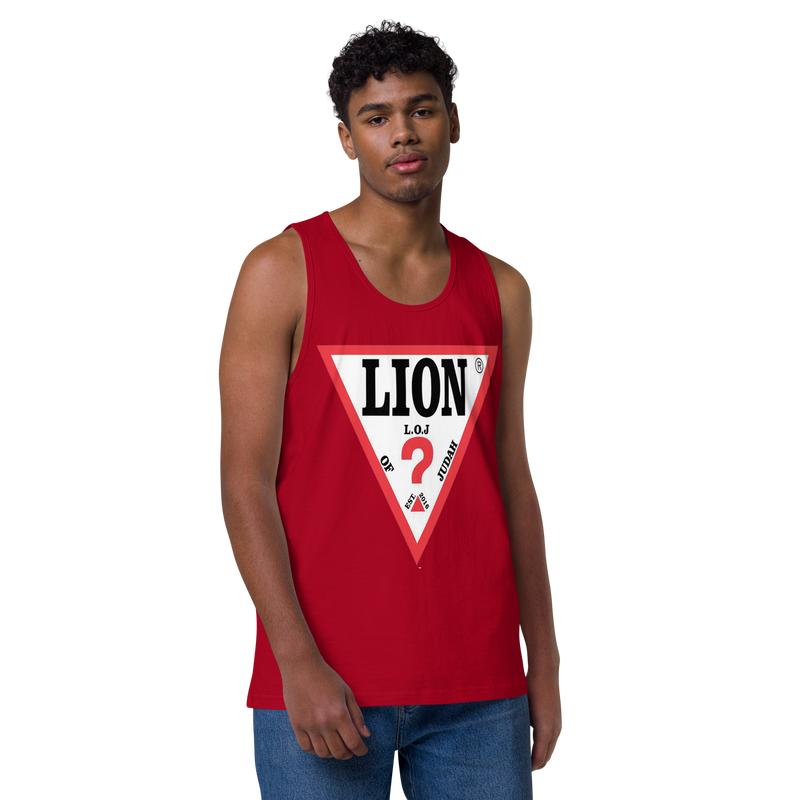 Lion Of Judah Spinoff Of Guess Design Men’s premium tank top