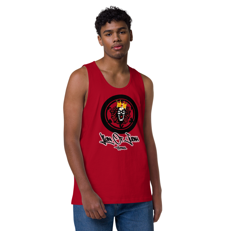 Lion Of Judah Apparel Lion Design Men’s Premium Tank Top