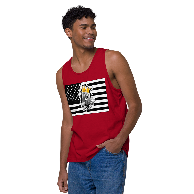 Lion Of Judah Flag Design Men’s premium tank top