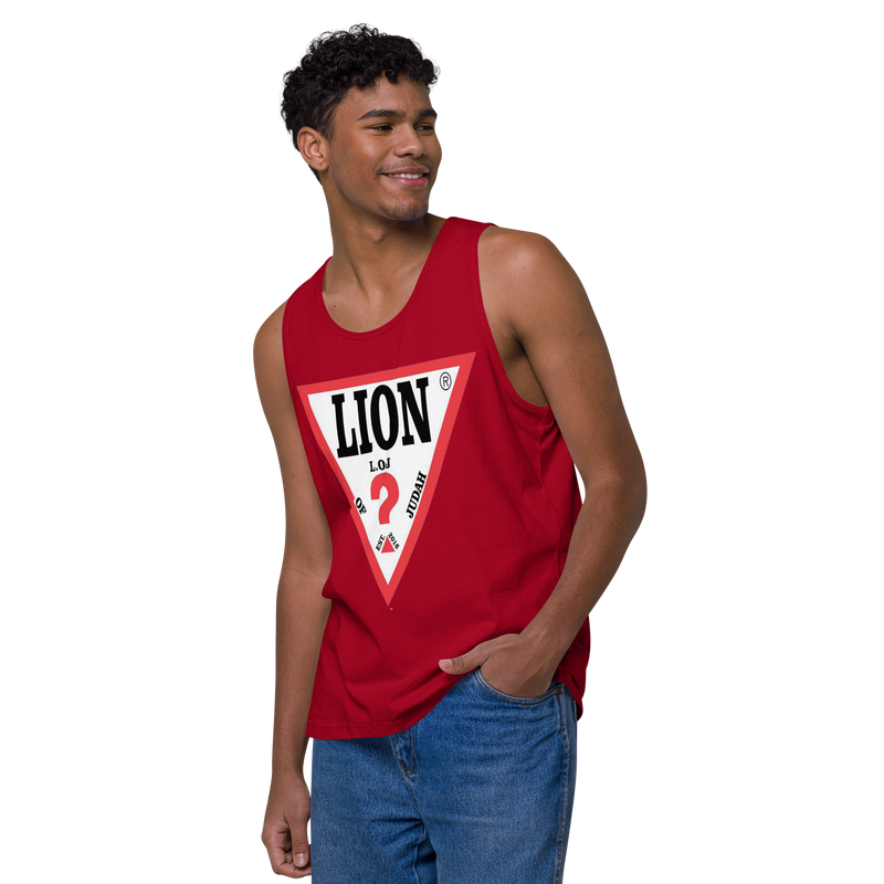 Lion Of Judah Spinoff Of Guess Design Men’s premium tank top