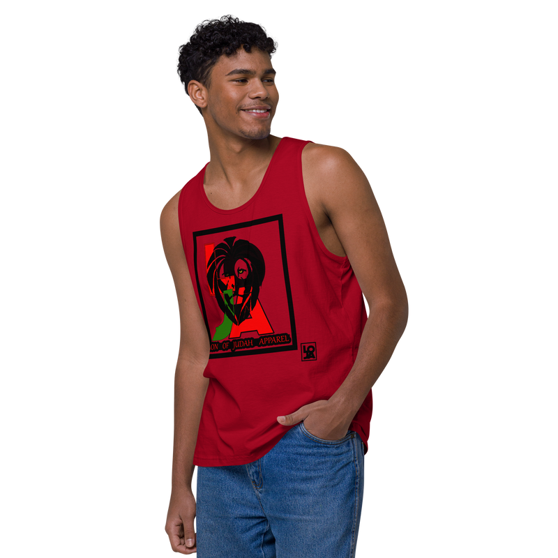 Lion Of Judah (L.O.J.A) Design Men’s Premium Tank Top