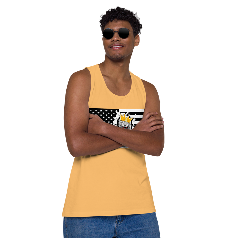 Lion Of Judah Flag Design Men’s premium tank top