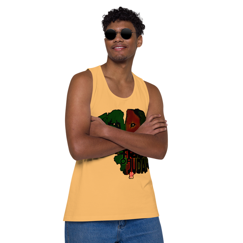 Tribe Of Judah Lion Design Men’s premium tank top